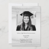 Einfache GRAD Foto Name Jahr Abschluss Ankündigung (Rückseite)