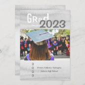 Einfache GRAD Foto Name Jahr Abschluss Ankündigung (Vorne/Hinten)