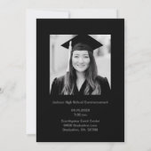Einfache GRAD Foto Name Jahr Abschluss Ankündigung (Rückseite)