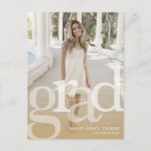 Einfache GRAD Gold Overlay JEDES JAHRES Abschluss Postkarte (Vorderseite)