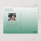 Einfache GRAD Green Overlay JEDES JAHRES Abschluss Postkarte (Rückseite)