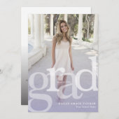 Einfache GRAD Lila Overlay JEDES JAHRES Abschluss Ankündigung (Vorne/Hinten)