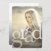 Einfache GRAD Overlay-Foto-Abschluss Einladung (Vorne/Hinten)