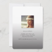 Einfache GRAD Overlay-Foto-Abschluss Einladung (Rückseite)