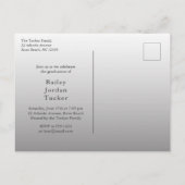 Einfache GRAD-Overlay-Klasse für Abschluss-Einladu Ankündigungspostkarte (Rückseite)