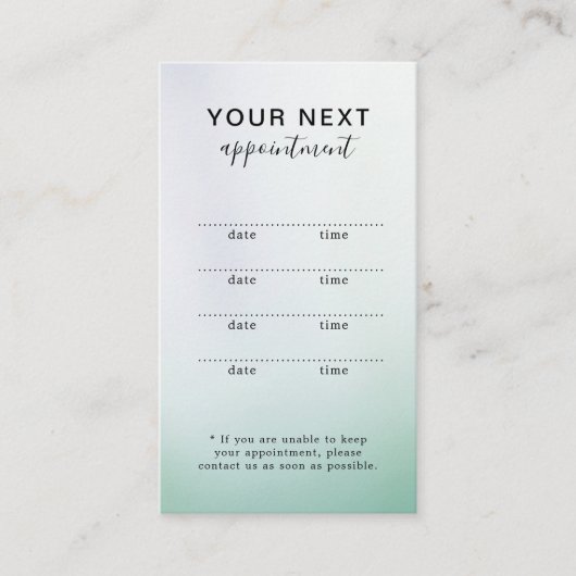 Einfache Gradient Beauty Salon Anreise Karte (Vorderseite)