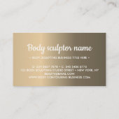 Einfache Gradient Metallic Textur Visitenkarte (Rückseite)