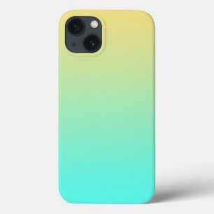 Einfache Gradient Pastell Gelb Türkis iPhone 13 Hülle