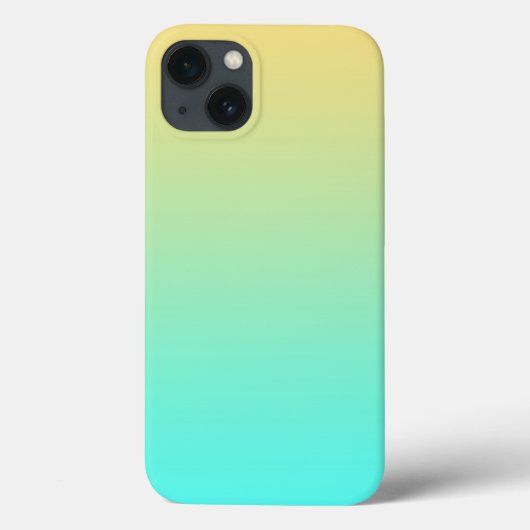 Einfache Gradient Pastell Gelb Türkis Case-Mate iPhone Hülle (Rückseite)