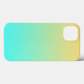 Einfache Gradient Pastell Gelb Türkis Case-Mate iPhone Hülle (Rückseite (Horizontal))