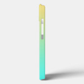 Einfache Gradient Pastell Gelb Türkis Case-Mate iPhone Hülle (Rückseite / Links)
