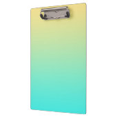 Einfache Gradient Pastell Gelb Türkis Klemmbrett (Links)