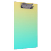 Einfache Gradient Pastell Gelb Türkis Klemmbrett (Rechts)