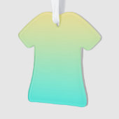 Einfache Gradient Pastell Gelb Türkis Ornament (Vorderseite)