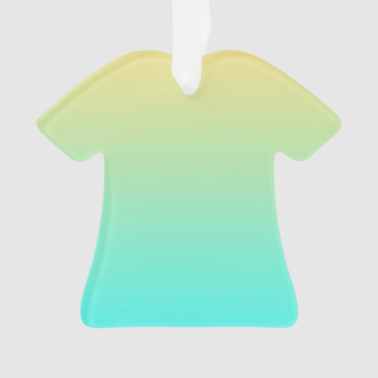 Einfache Gradient Pastell Gelb Türkis Ornament (Vorderseite)
