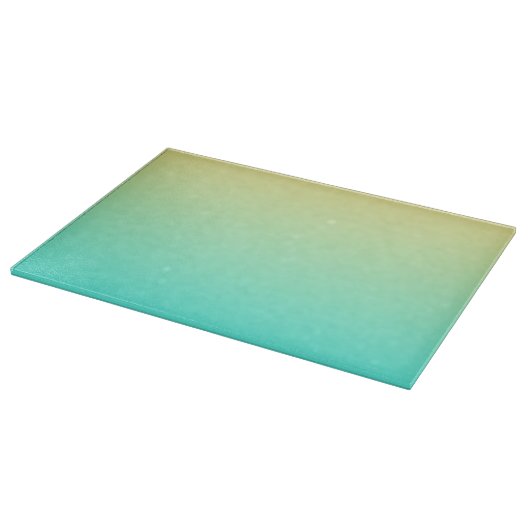 Einfache Gradient Pastell Gelb Türkis Schneidebrett (Ecke)