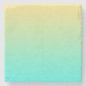 Einfache Gradient Pastell Gelb Türkis Steinuntersetzer (Vorderseite)