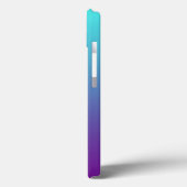 Einfache Gradienten Hintergrund Lila Türkisblau Case-Mate iPhone Hülle (Rückseite / Links)