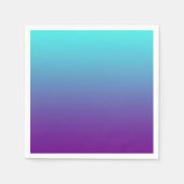 Einfache Gradienten Hintergrund Lila Türkisblau Serviette (Vorderseite)
