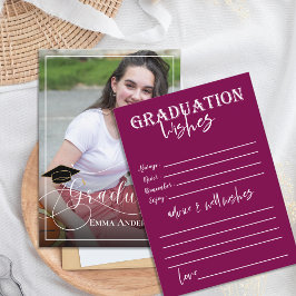 Einfache Graduate Foto Class 2025 Abschluss Hinweiskarte
