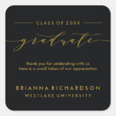 EINFACHE GRADUATKALLIGRAPHIE | DANK IHNEN STICKER (Vorderseite)