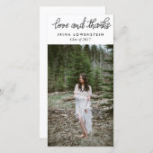 Einfache graduierte Liebe-und Dank-Typografie Dankeskarte (Vorne/Hinten)