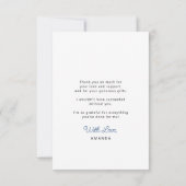 Einfache Graduierung personalisiert Dankeskarte (Rückseite)