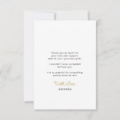 Einfache Graduierung personalisiert Dankeskarte (Rückseite)