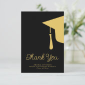 Einfache Graduierung personalisiert Dankeskarte (Stehend Vorderseite)