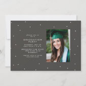 Einfache Graduierung Skript zwei Foto Abschluss Einladung (Rückseite)