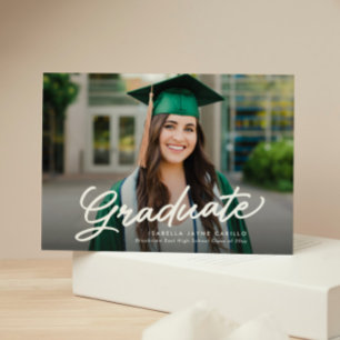 Einfache Graduierung Skript zwei Foto Abschluss Einladung