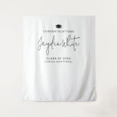 Einfache Graduierungspartei für moderne Skriptname Wandteppich (Vorderseite)