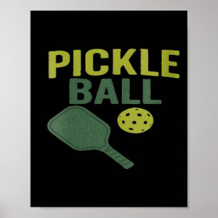 Einfache Grafik für Damen-Pickleball Poster