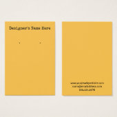 Einfache Grafikkarte des Apricot Yellow Earring (Vorne & Hinten)