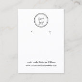 Einfache Grafikkarte mit weißem Ohr |Logo hinzufüg Visitenkarte (Vorderseite)