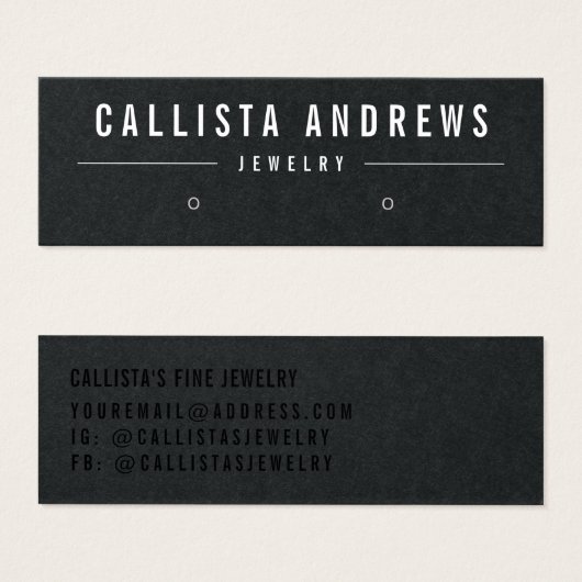 Einfache Grafikkarte mit weißem schwarzem Ohrring (Vorne & Hinten)