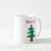 Einfache grafische Weihnachtsbaum-Tasse Kaffeetasse (VorderseiteRechts)