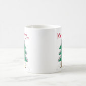 Einfache grafische Weihnachtsbaum-Tasse Kaffeetasse (Mittel)