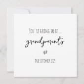Einfache Grandeltern-Ankündigungskarte Ankündigung (Rückseite)
