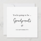 Einfache Grandeltern-Ankündigungskarte Ankündigung (Rückseite)