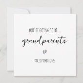 Einfache Grandeltern-Ankündigungskarte Ankündigung (Rückseite)