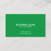 Einfache Grasschneiden in Weiß und Grün Visitenkarte (Rückseite)