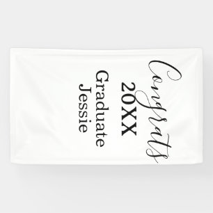Einfache Gratulation zur Abschlussfeier minimal hi Banner