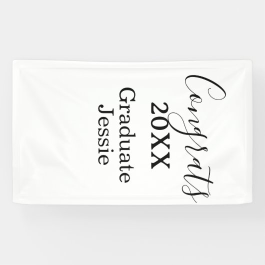 Einfache Gratulation zur Abschlussfeier minimal hi Banner (Horizontal)