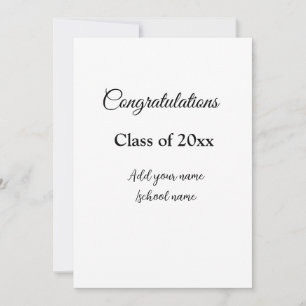 Einfache Gratulation zur Abschlussfeier minimal hi Einladung