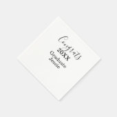 Einfache Gratulation zur Abschlussfeier minimal hi Serviette (Ecke)