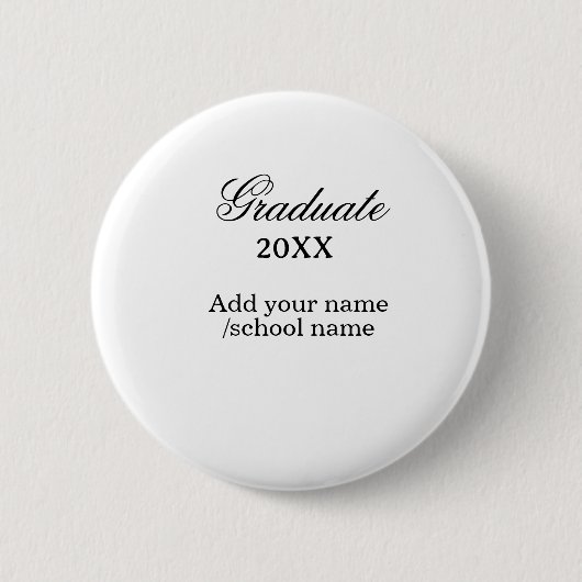 Einfache Gratulation zur minimalen Abschlussklasse Button (Vorderseite)