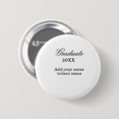 Einfache Gratulation zur minimalen Abschlussklasse Button (Vorne & Hinten)