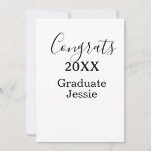 Einfache Gratulation zur minimalen Abschlussklasse Einladung