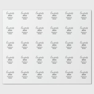 Einfache Gratulation zur minimalen Abschlussklasse Geschenkpapier